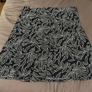 Fit and flare knee length skirt